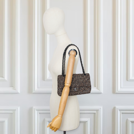 Chanel Timeless Medium double flap tweed