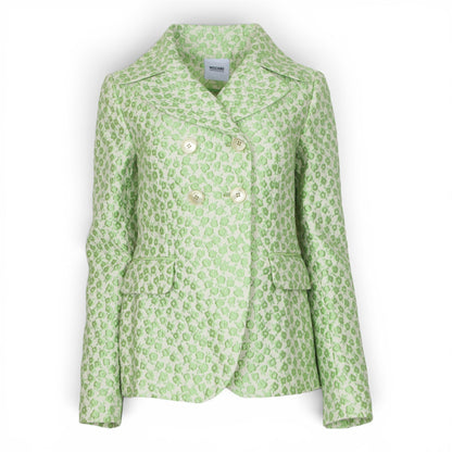 Moschino Blazer crème/grün geblümt Gr. 38