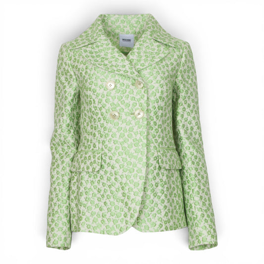 Moschino Blazer crème/grün geblümt Gr. 38