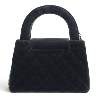Chanel Nano Kelly Samt schwarz