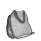 Stella McCartney Falabella Woven Raffia grau