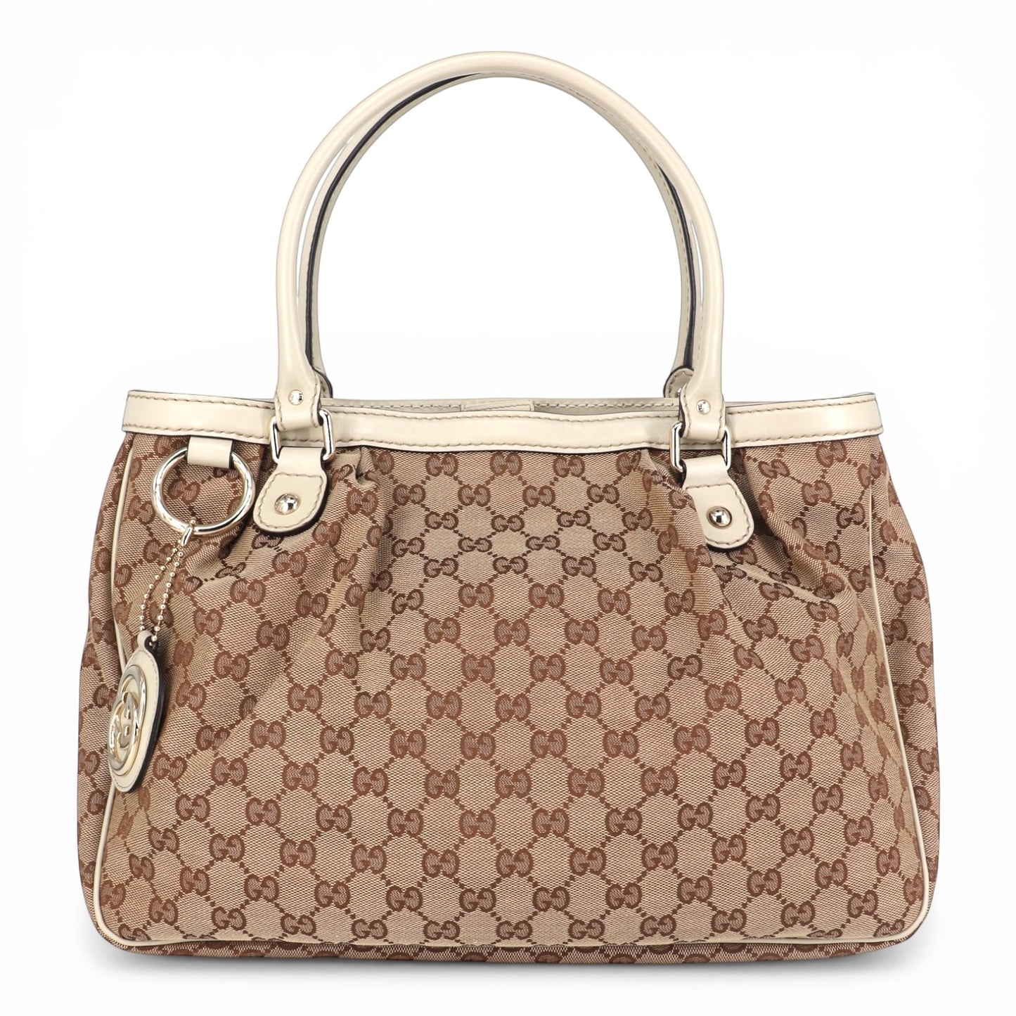 Gucci Schultertasche GG beige