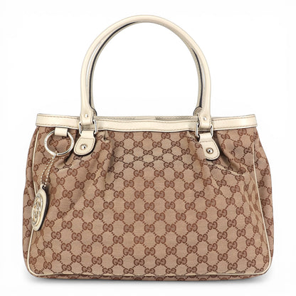 Gucci Schultertasche GG beige