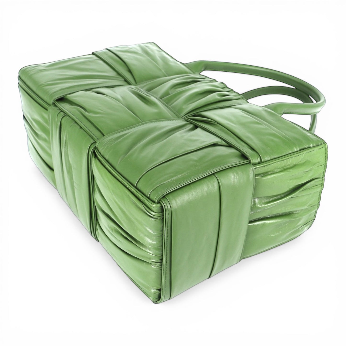 Bottega Veneta Arco small foulard intreccio grün