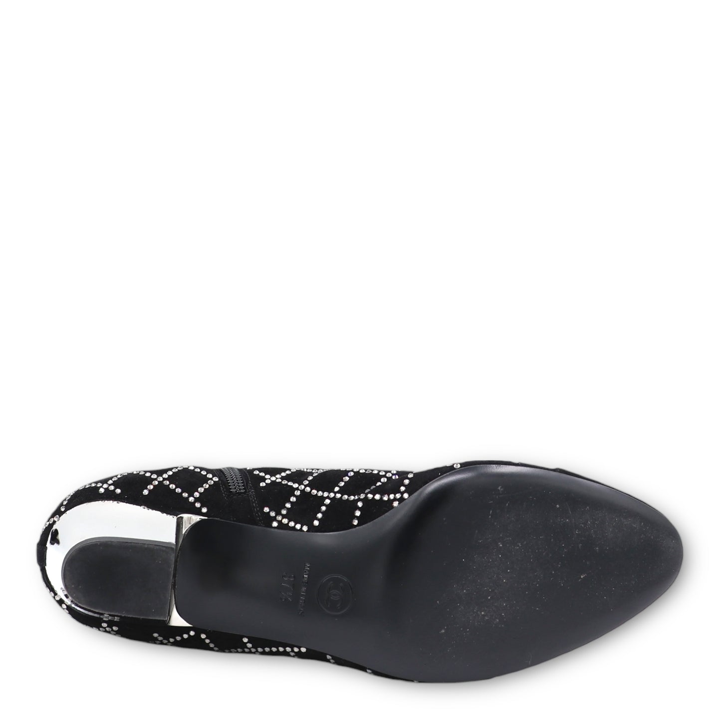 Chanel Stiefeletten schwarz mit Strass Gr. 37.5