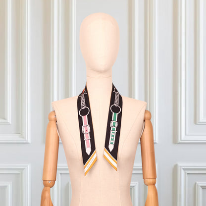 Hermès Twilly "Grand Tralala" Miel/noir