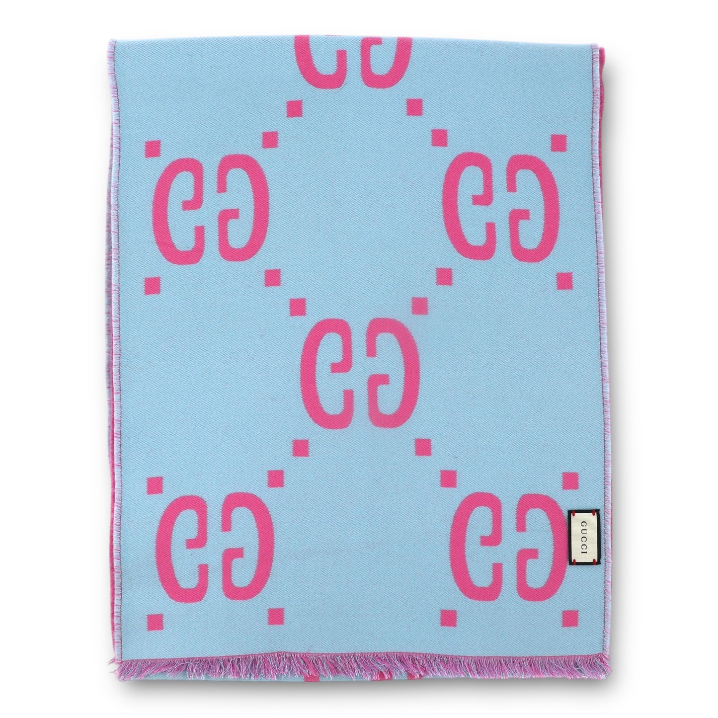 Gucci Schal reversible rosa/blau