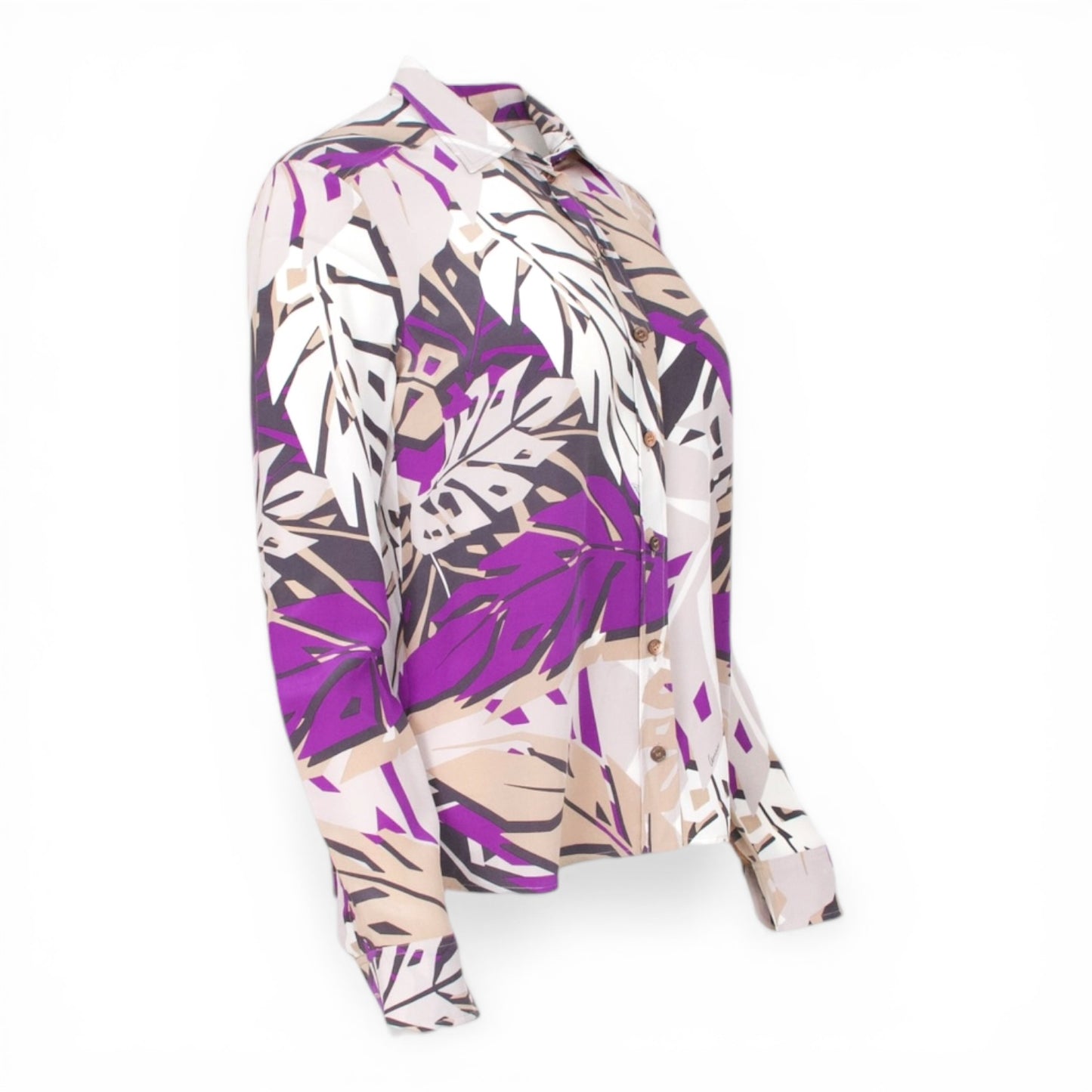 Gucci Seidenbluse beige/lila IT 42 DE 36