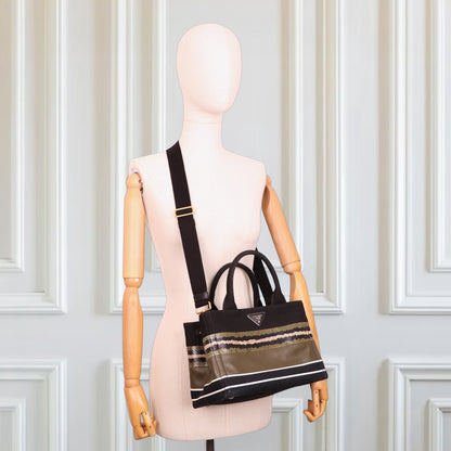 Prada Canapa schwarz/grün