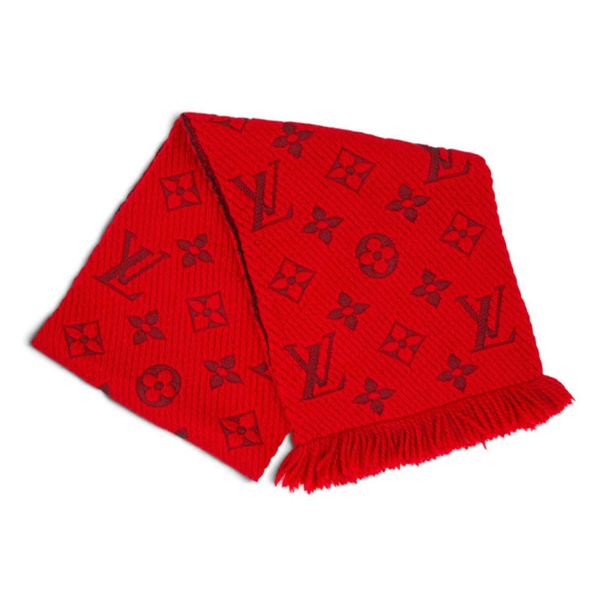 Louis Vuitton Logomania Schal Wolle rot