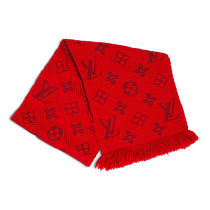 Louis Vuitton Logomania Schal Wolle rot
