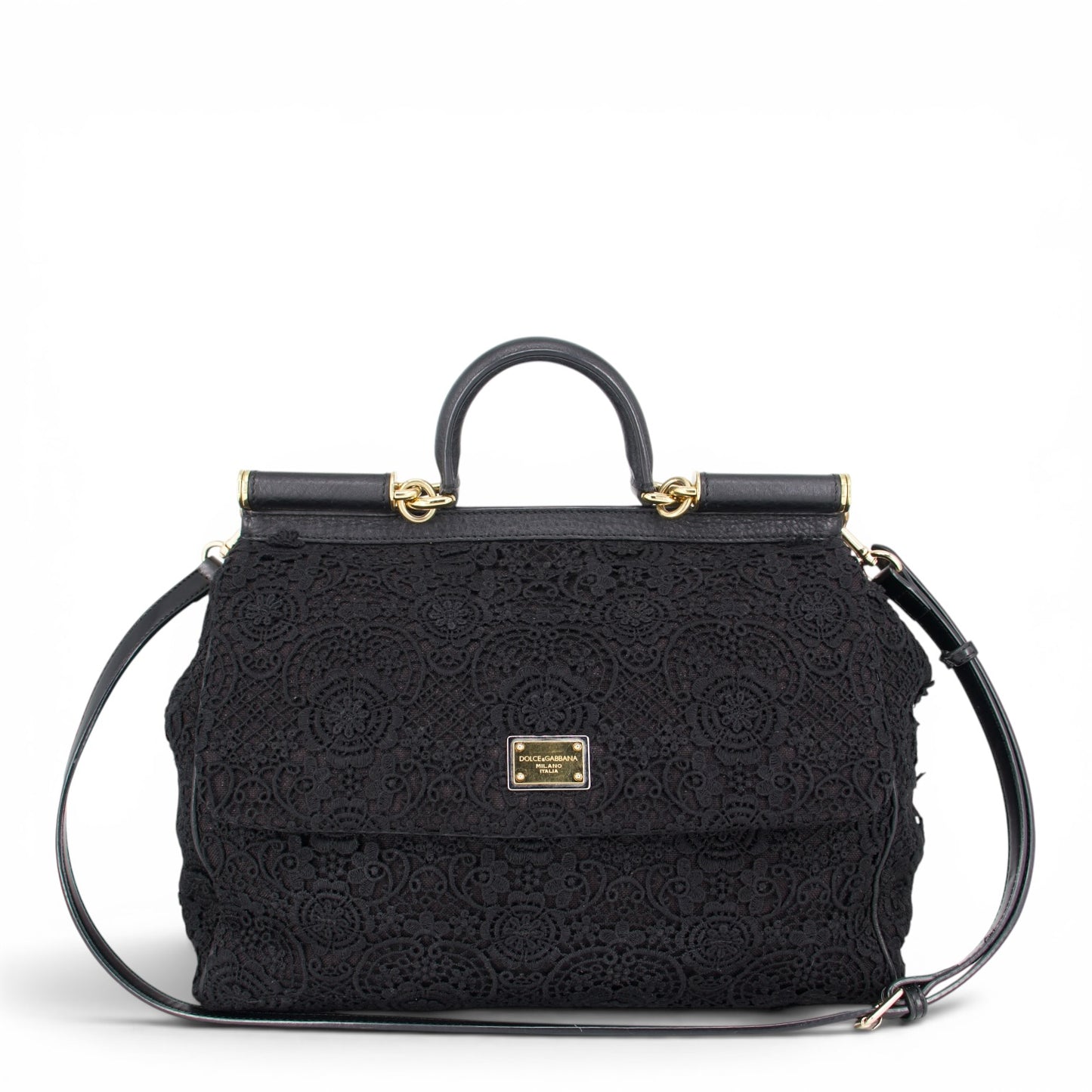 Dolce & Gabbana Large Sicily Spitze schwarz