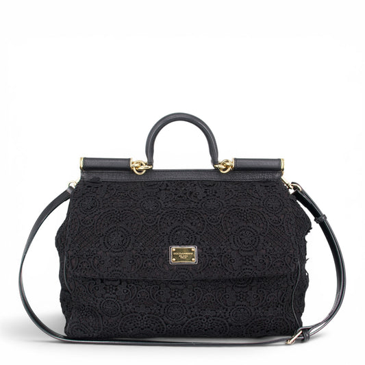 Dolce & Gabbana Large Sicily Spitze schwarz