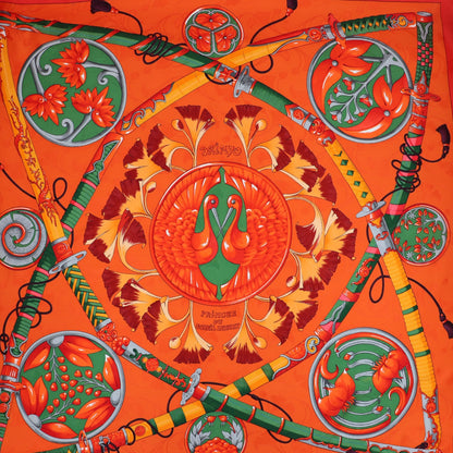 Hermès Carré „Daimyo“ orange