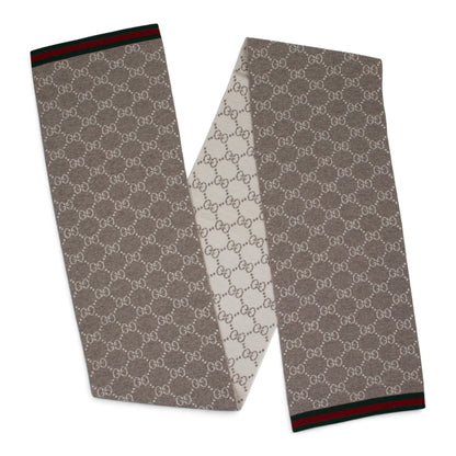 Gucci Wendeschal Wolle GG taupe/crème
