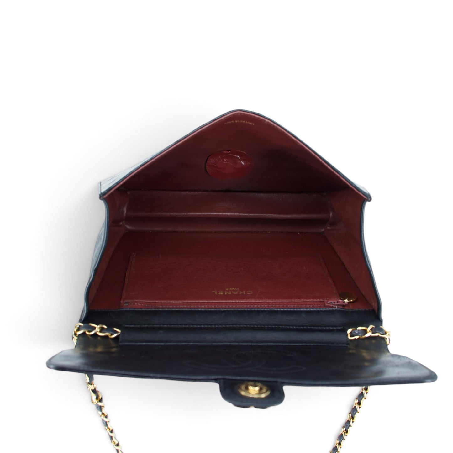 Chanel Matelassé Lammleder schwarz GHW