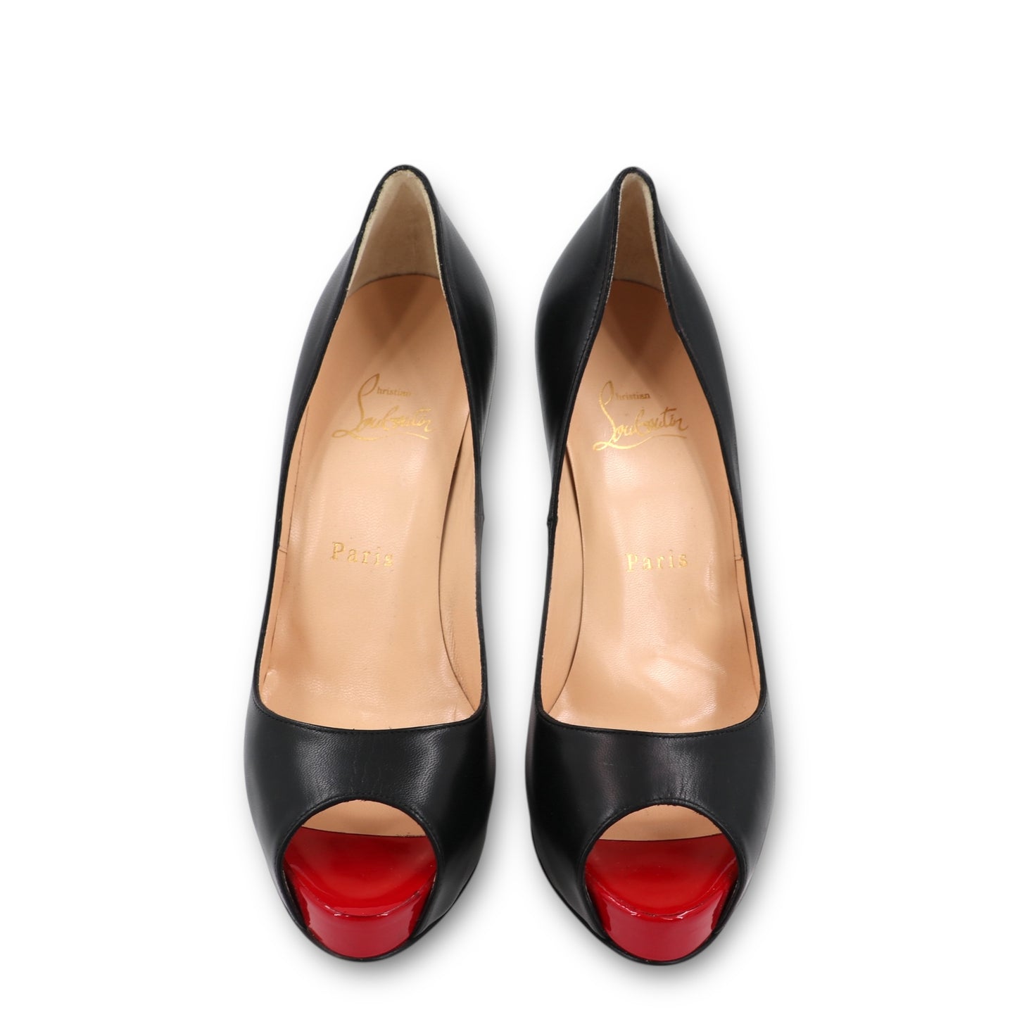 Christian Louboutin Very privé Peeptoes schwarz Gr. 38