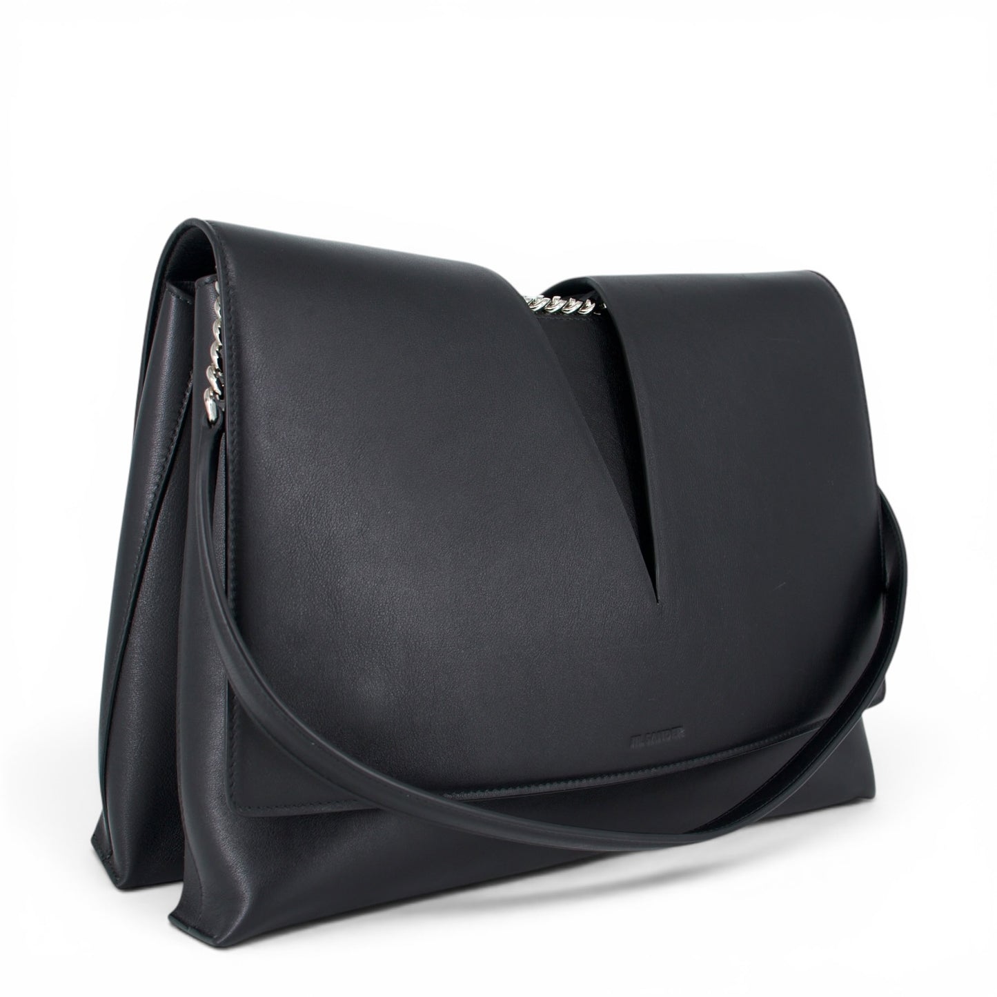 Jil Sander Medium View Schultertasche schwarz