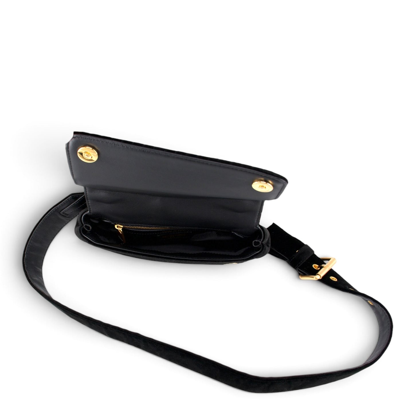 Moschino Umhängetasche Samt schwarz