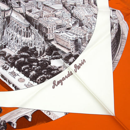 Hermès Pointe “Regarde Paris” orange