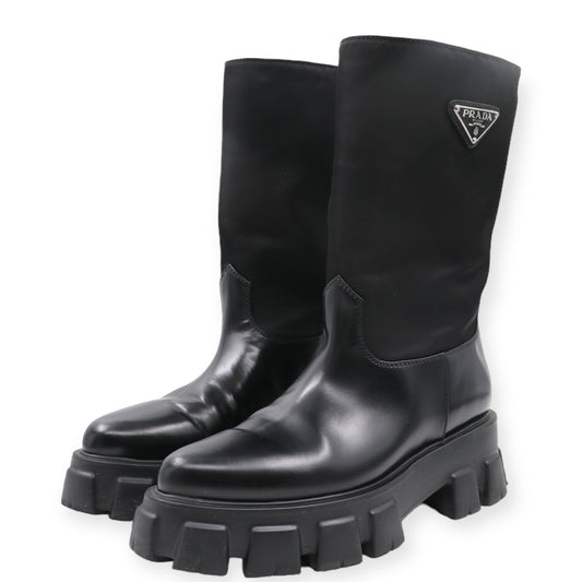 Prada Stiefel Re-Nylon schwarz