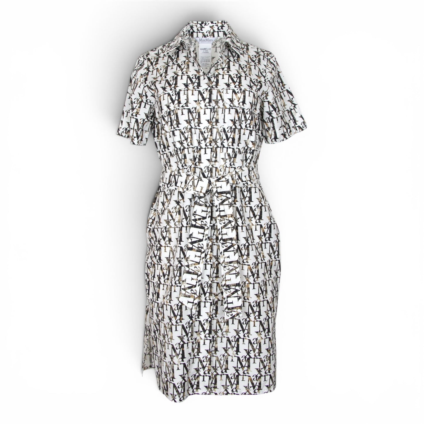 Max Mara Kleid weiss gemustert Gr. 38