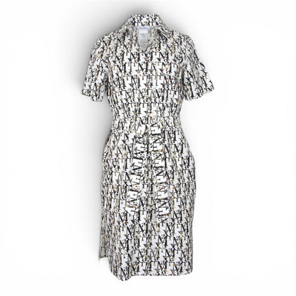 Max Mara Kleid weiss gemustert Gr. 38