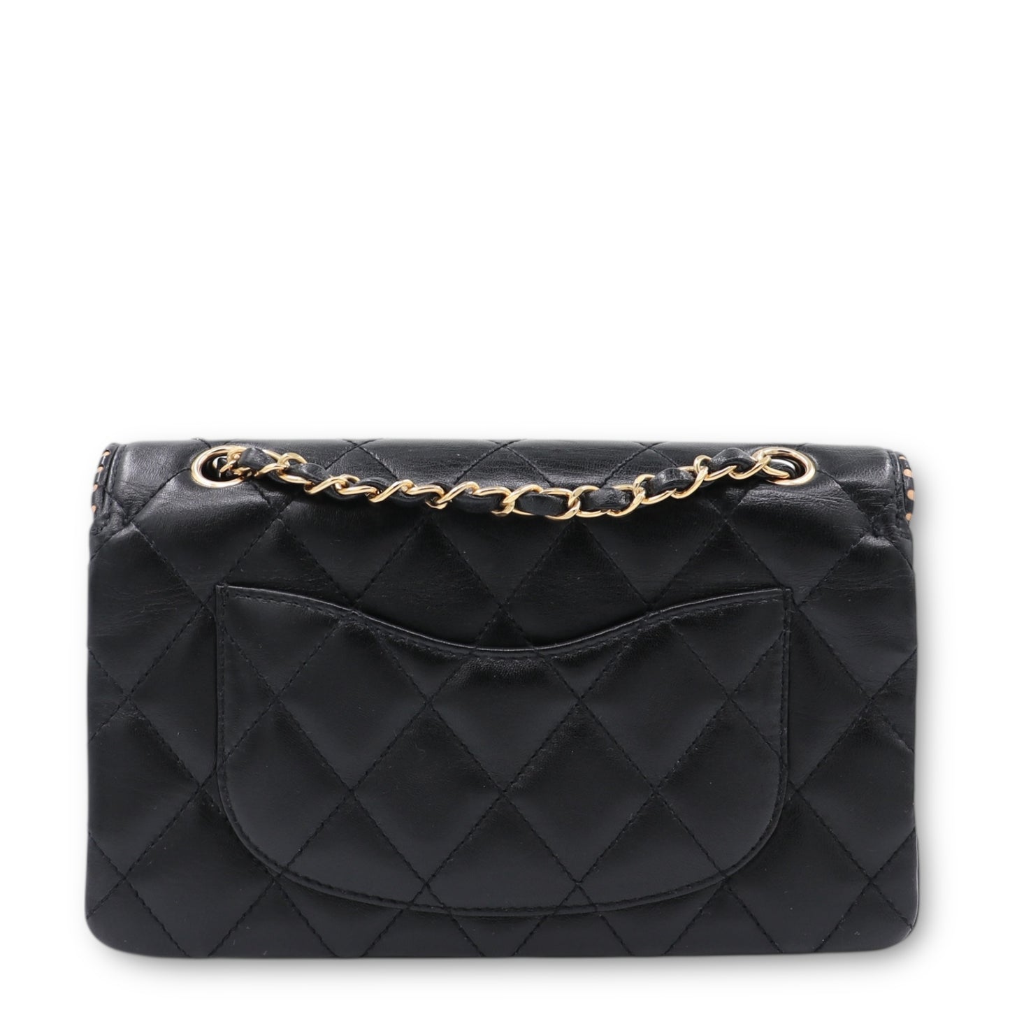 Chanel Timeless medium schwarz contrast piping