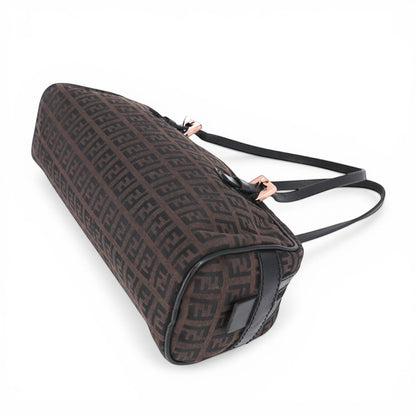 Fendi Zucchino Schultertasche braun