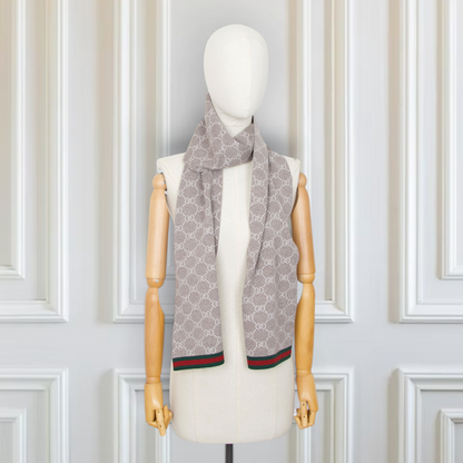 Gucci Wendeschal Wolle GG taupe/crème