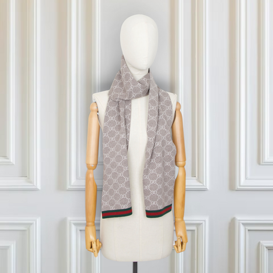Gucci Wendeschal Wolle GG taupe/crème