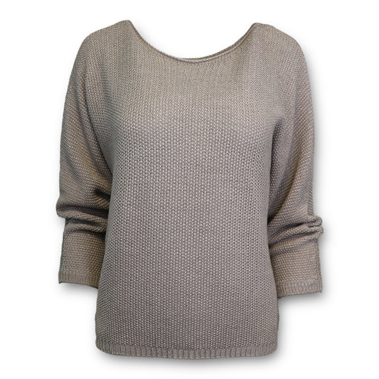 Fabiana Filippi Strickpullover taupe/silber Gr. M
