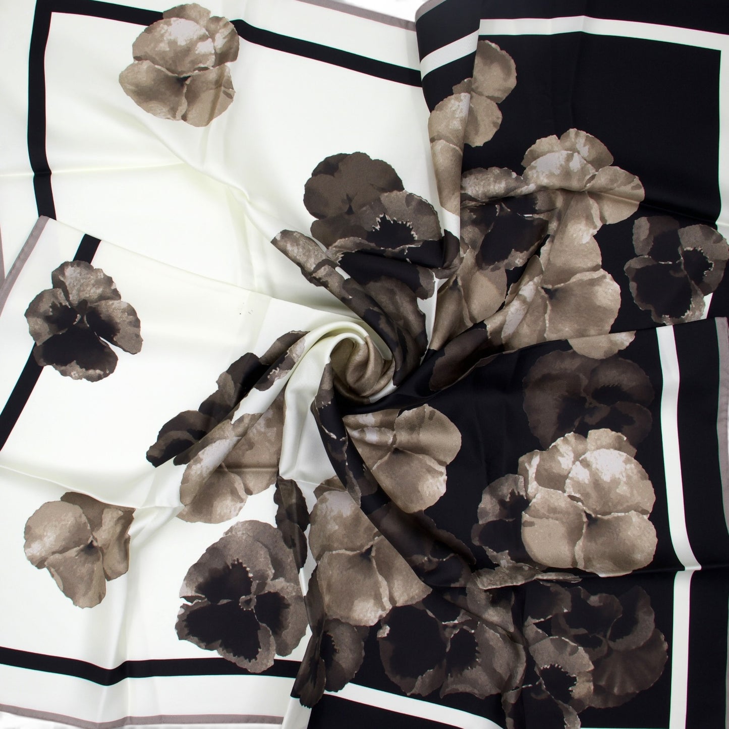 Valentino Seidentuch schwarz/crème