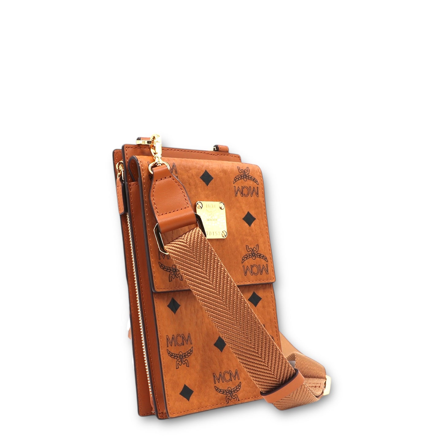 MCM Umhängetasche Visetos cognac