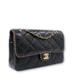 Chanel Timeless medium schwarz contrast piping