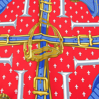 Hermès Carré "Selles à Housse" weiss/rot