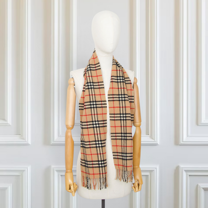 Burberry Schal Wolle camel kariert