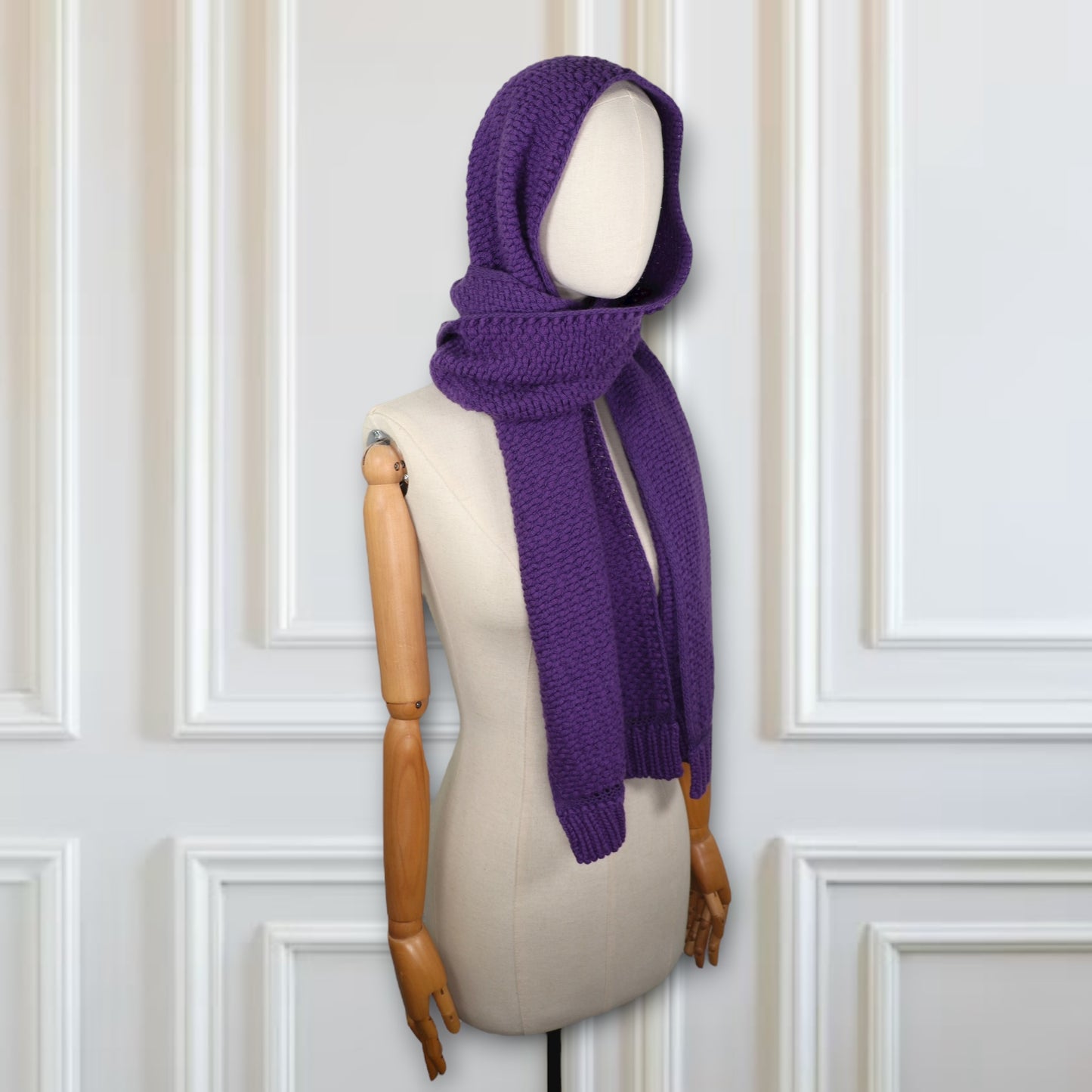 Malo Strickschal Kaschmir lila