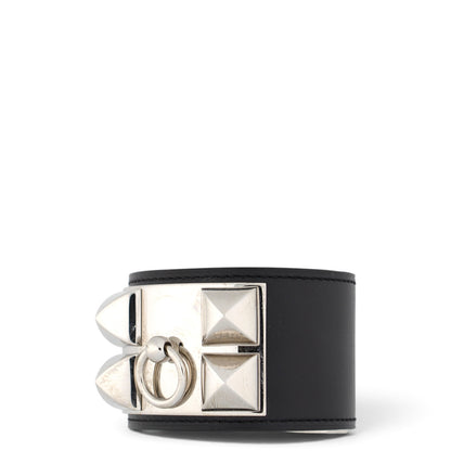 Hermès Collier de Chien schwarz/palladium Gr. S