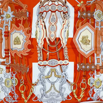 Hermès Carré "Brides & Destin" beige/orange