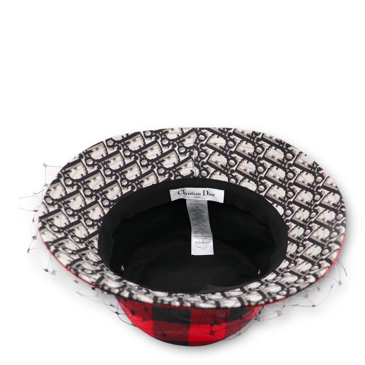 Dior Teddy-D Hut rot kariert Gr. 56