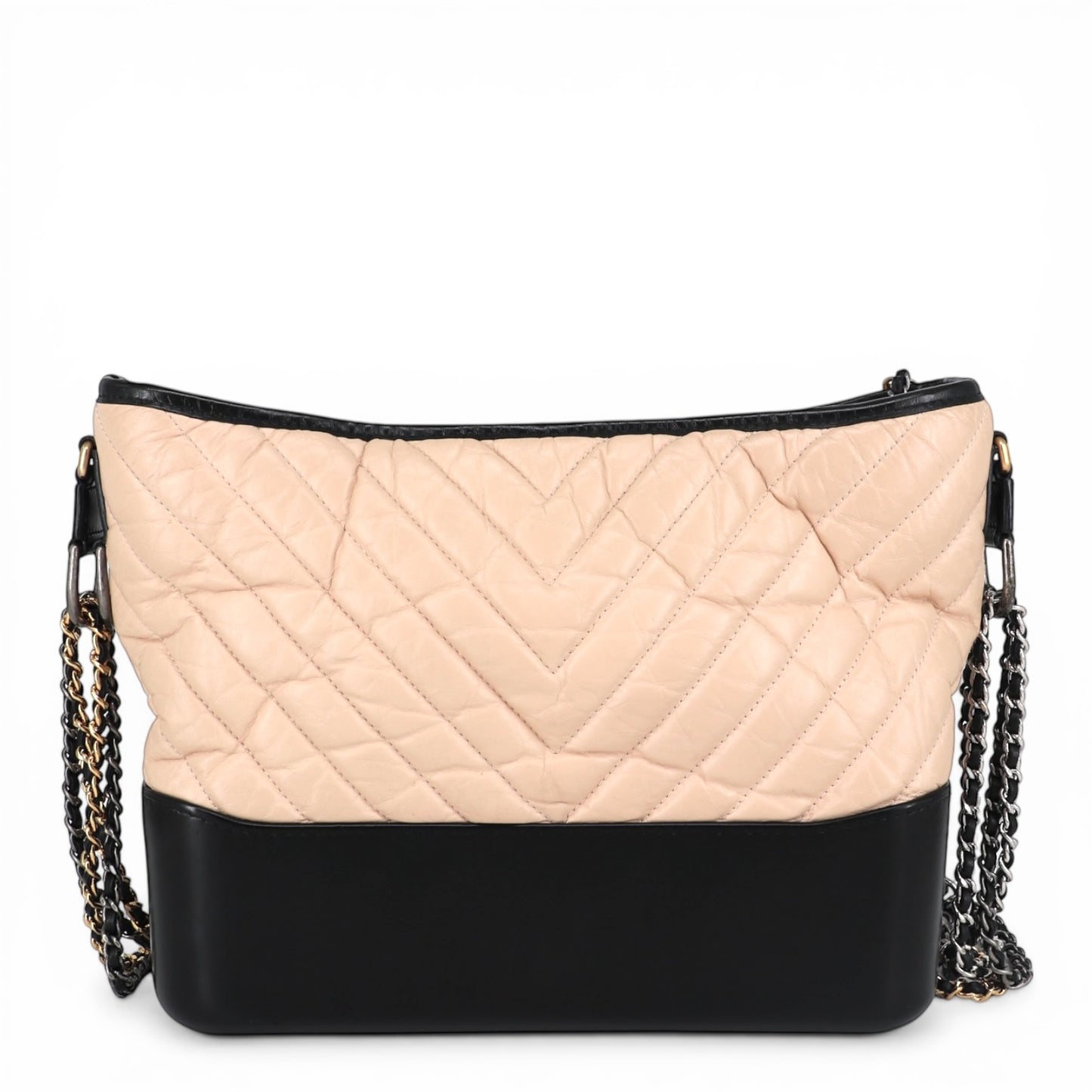 Chanel Gabrielle large beige/schwarz