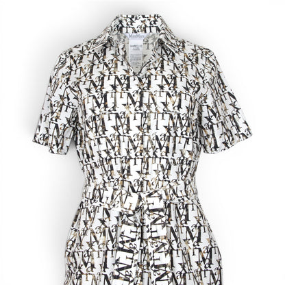 Max Mara Kleid weiss gemustert Gr. 38