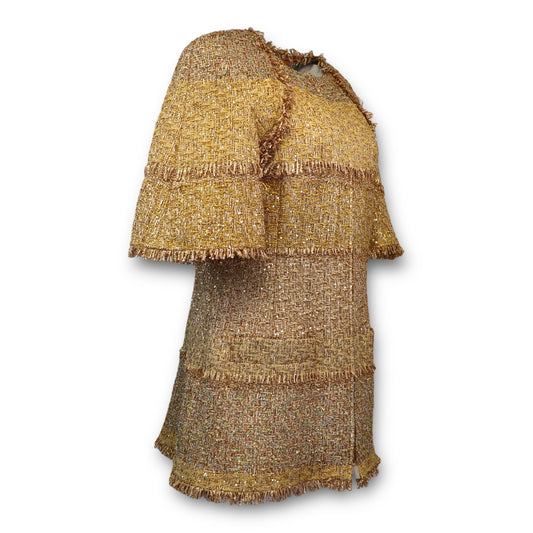 Chanel Jacke Tweed gold Gr. 42