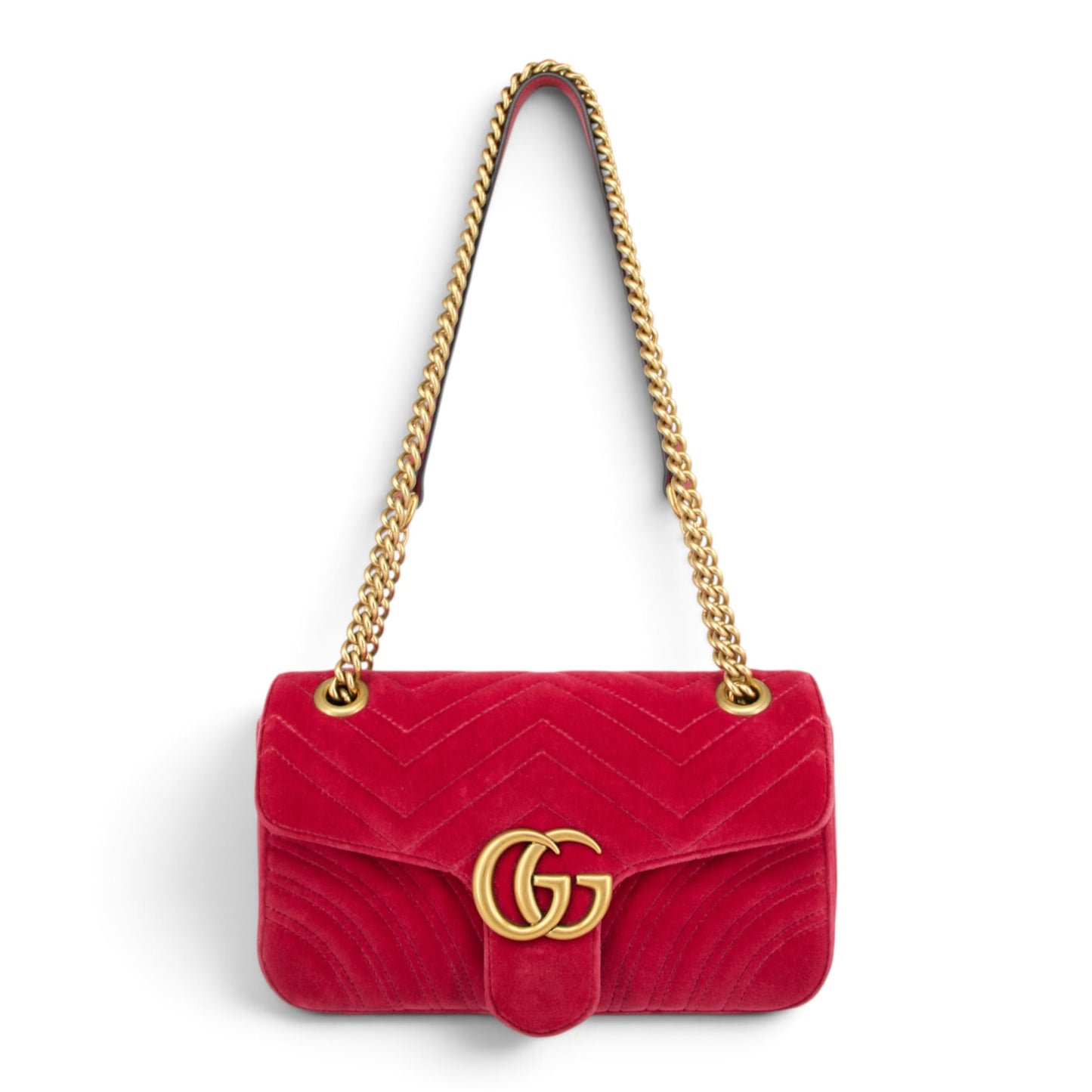 Gucci GG Marmont Samt raspberry