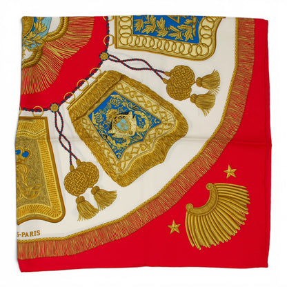 Hermès Carré "Poste et Cavalerie" rot