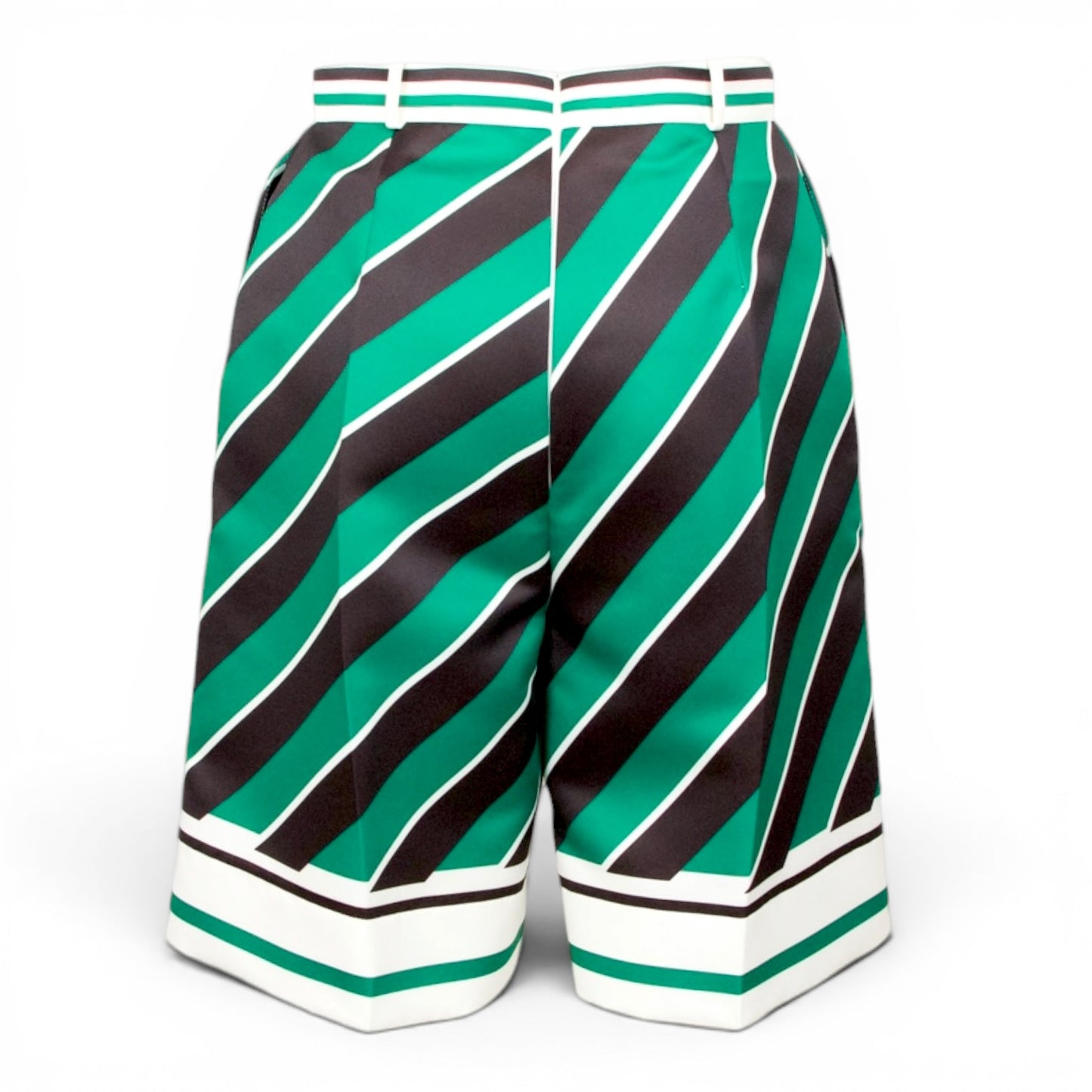 Elisabetta Franchi Shorts grün gestreift Gr. 38