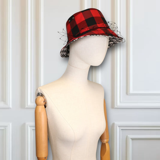 Dior Teddy-D Hut rot kariert Gr. 56