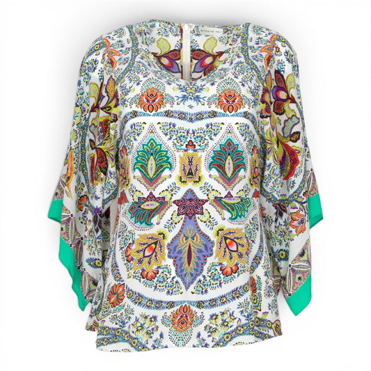 Etro Bluse weiss gemustert IT 40 DE 36