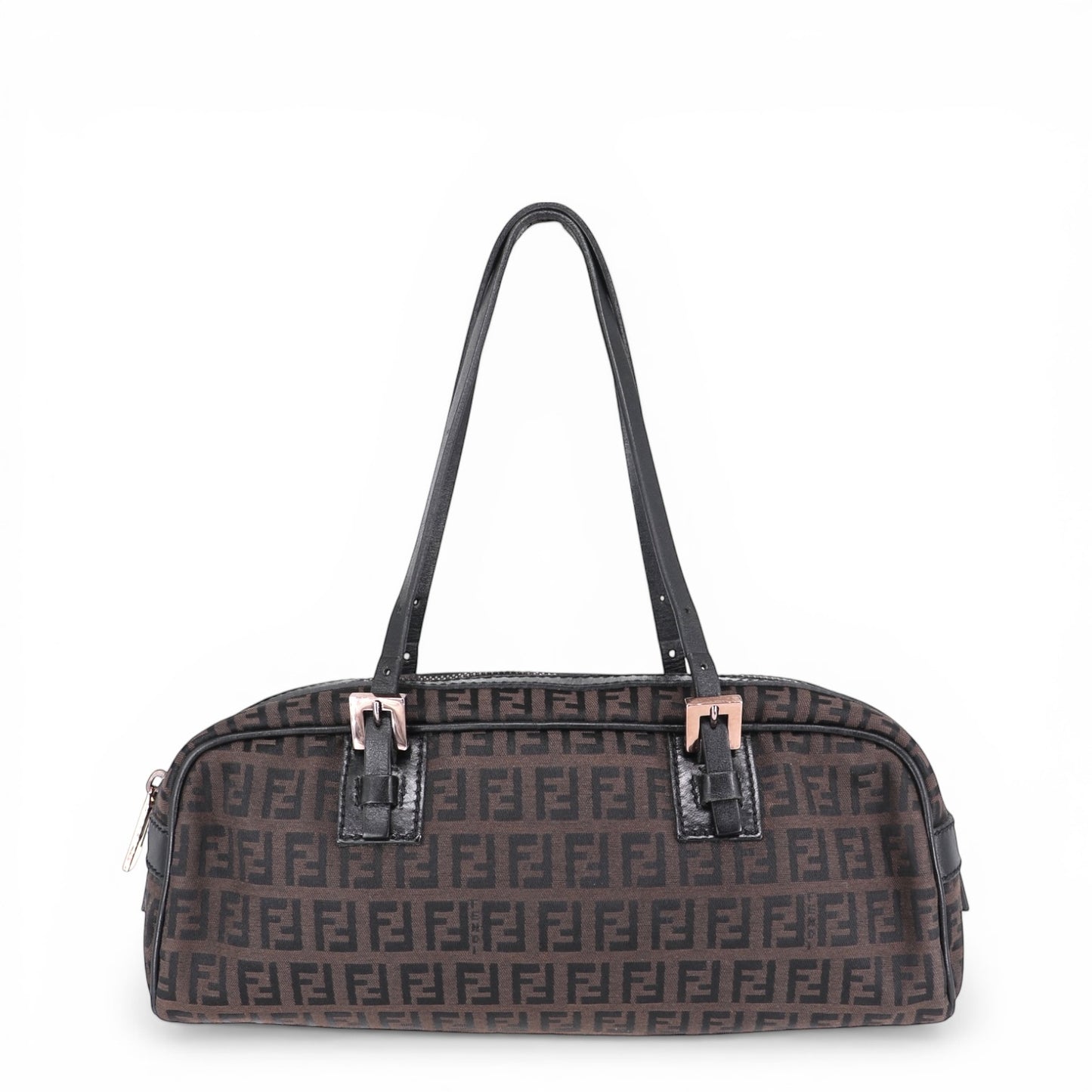 Fendi Zucchino Schultertasche braun